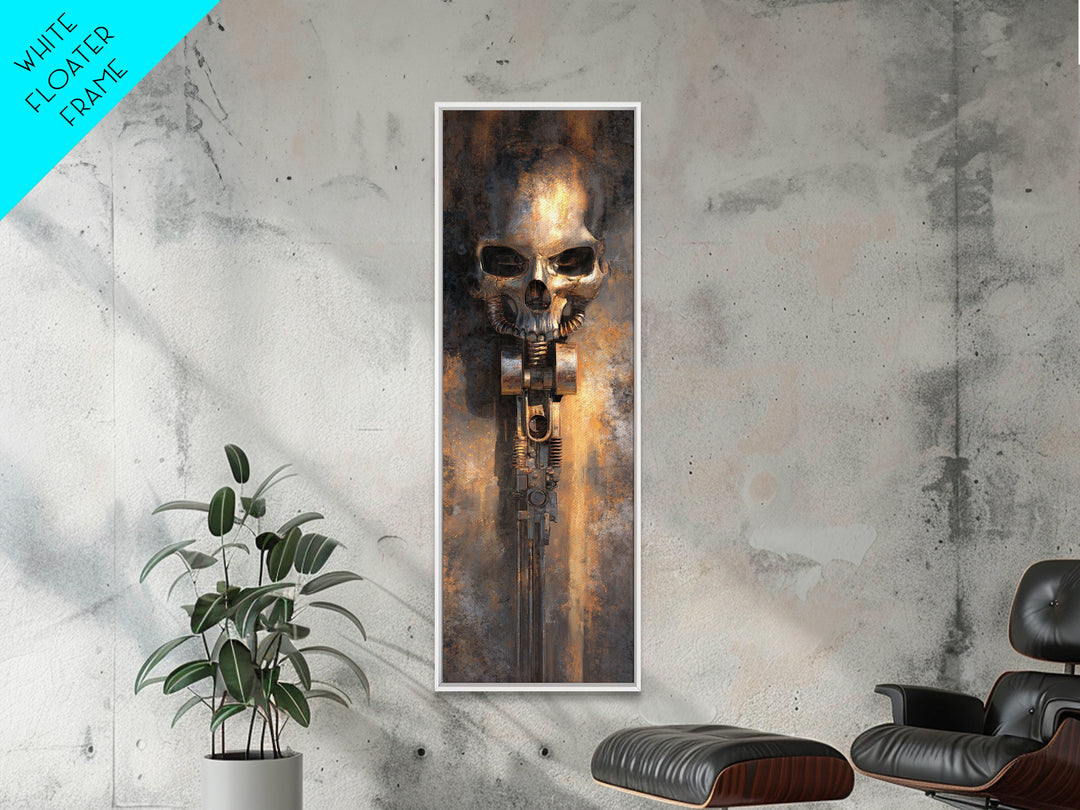 Hot Rod Flaming Skull Canvas Print, Garage Art, Black and White Art, Garage Decor, Fine Art, Motor, Garage Art Poster, GAR-1x3-88