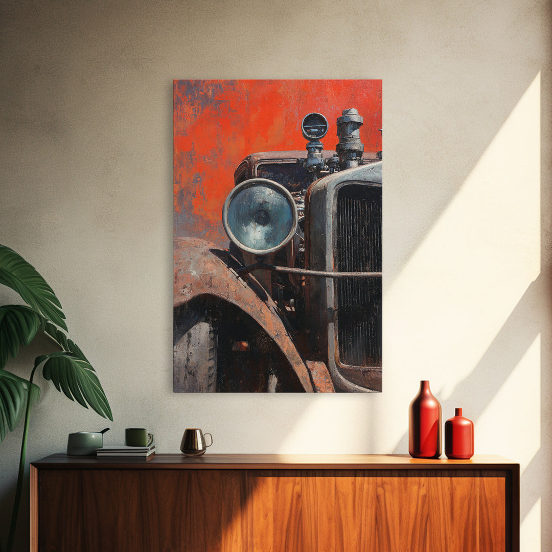Desert Highway with Muscle Car Silhouette Canvas Print, Garage Art, Home Decor, Garage Decor, Fine Art, Motor, Man Cave Decor, GAR-2x3-5
