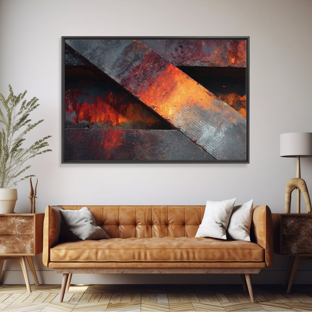 Black and Red Racing Stripe Abstraction Canvas Print, Garage Art, Man Cave Decor, Garage Decor, Abstract Art, Motor, GAR-3x2-16