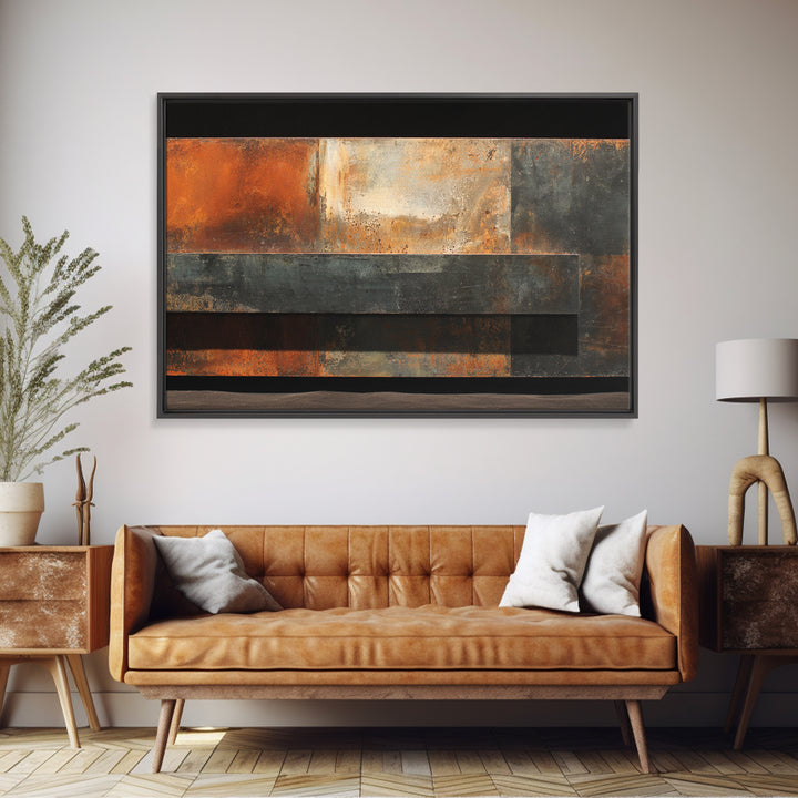 Steel and Rust Texture Abstract Panel Canvas Print, Garage Art, Sports Posters, Garage Decor, Fine Art, Motor, Luxury Decor, GAR-3x2-51