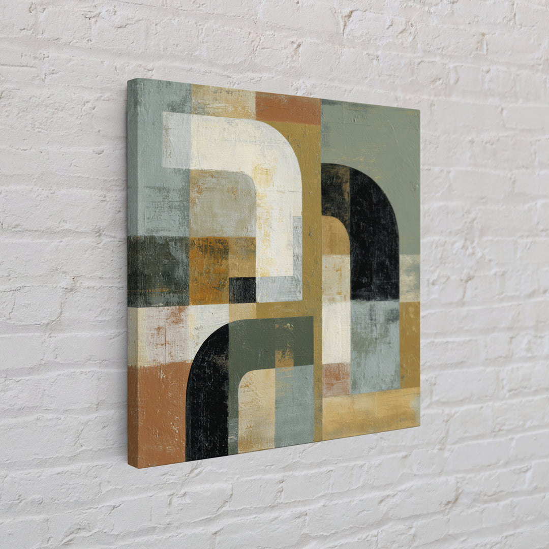 Warm Abstract Arches Framed Canvas Print, Guest Bedroom Art, Living Room Decor, Bedroom Decor, Guest, Farmhouse Wall Art, GBA-1x1-27