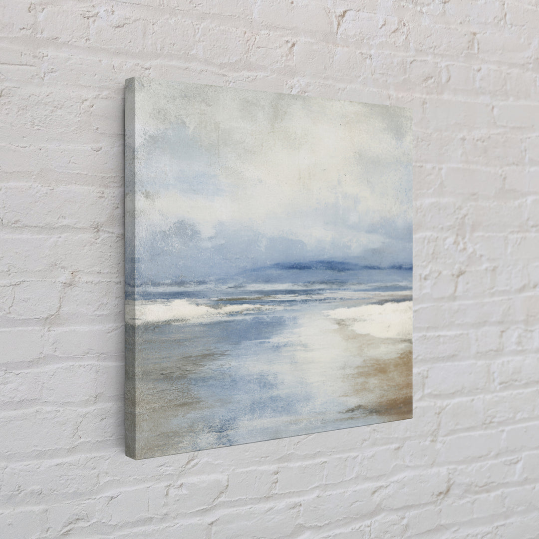 Coastal Dunes in Pale Blue and Sand Framed Canvas Print, Guest Bedroom Art, Fine Art Print, Bedroom Decor, Fine Art, Guest, GBA-1x1-29