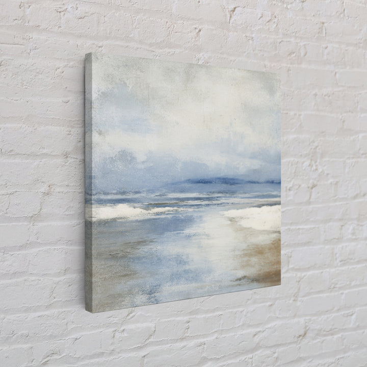 Coastal Dunes in Pale Blue and Sand Framed Canvas Print, Guest Bedroom Art, Fine Art Print, Bedroom Decor, Fine Art, Guest, GBA-1x1-29