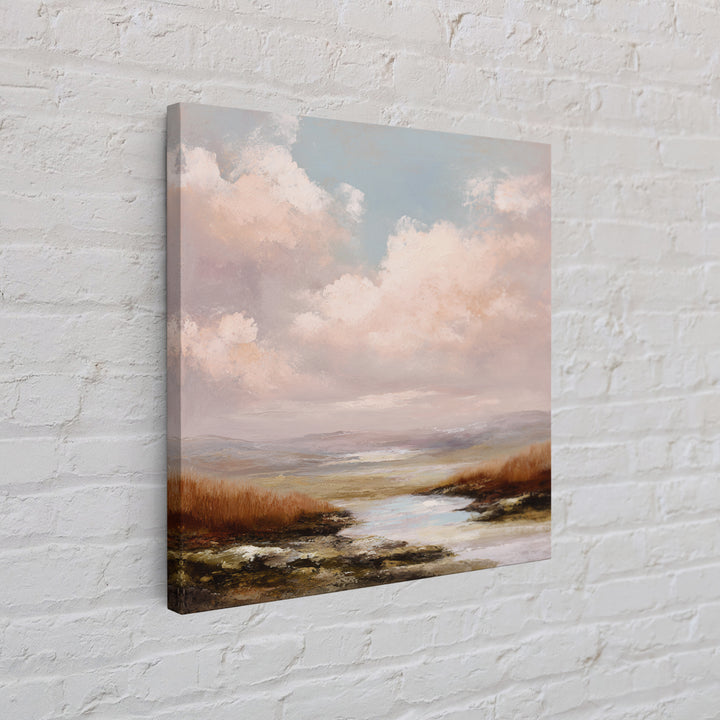 Romantic Cloudscape in Blush and Ivory Canvas Print, Guest Bedroom Art, Set of 3 Wall Art, Bedroom Decor, Fine Art, Guest, GBA-1x1-35