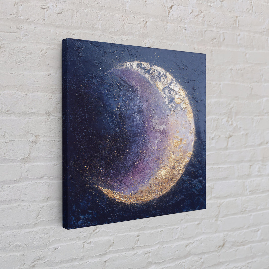 Minimal Moon and Stars Composition Framed Canvas Print, Guest Bedroom Art, Art Print, Bedroom Decor, Fine Art, Guest, GBA-1x1-40
