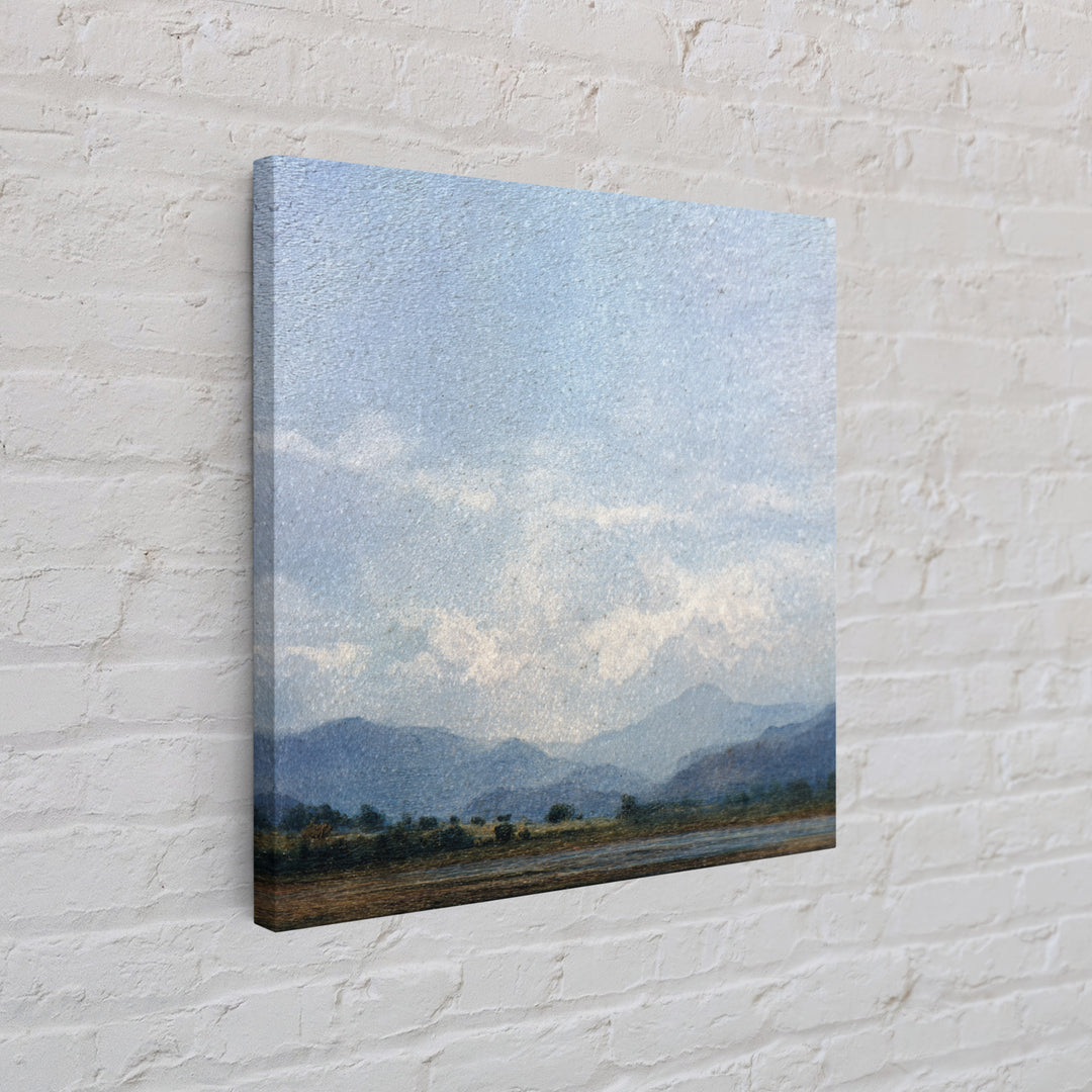 Gentle Rain over Distant Hills Framed Canvas Print, Guest Bedroom Art, Poster, Bedroom Decor, Fine Art, Guest, Farmhouse Decor, GBA-1x1-48