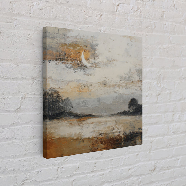 Quiet Lake Landscape at Early Morning Canvas Print, Guest Bedroom Art, Funky Wall Art, Bedroom Decor, Fine Art, Guest, GBA-1x1-50