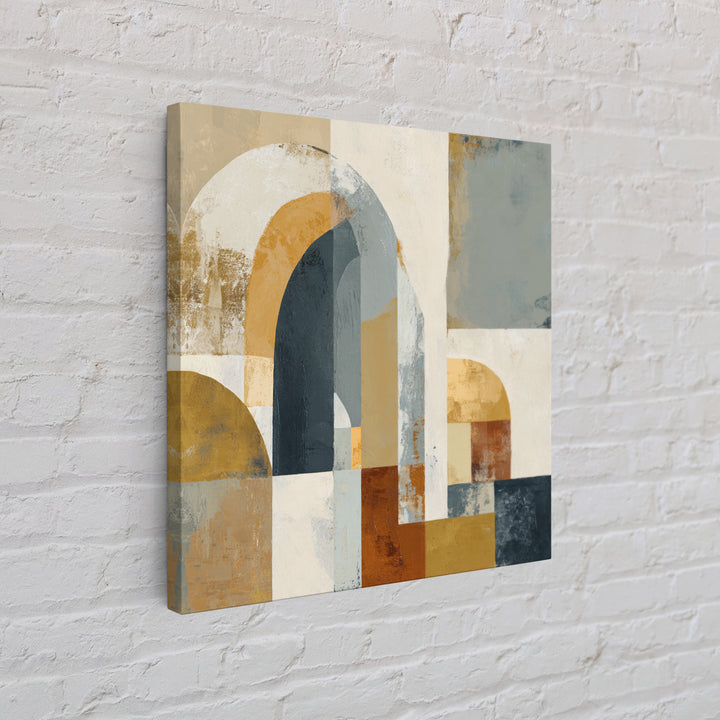 Warm Abstract Arches Framed Canvas Print, Guest Bedroom Art, Trendy Wall Art, Bedroom Decor, Abstract Art, Guest, GBA-1x1-51