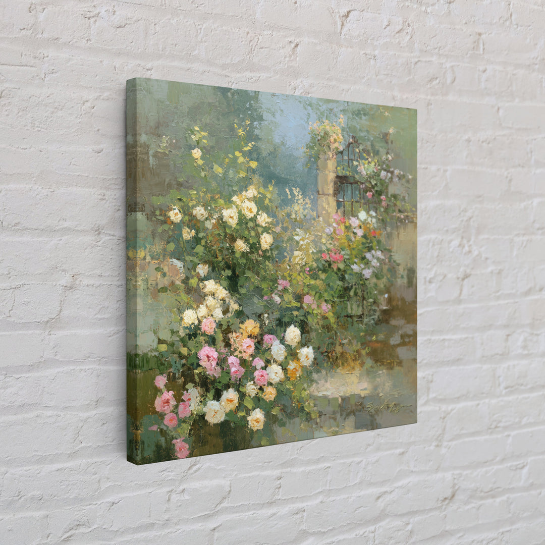 Neutral Peony Painting Framed Canvas Print, Guest Bedroom Art, Statement Artwork, Bedroom Decor, Fine Art, Guest, Wall Decor, GBA-1x1-57