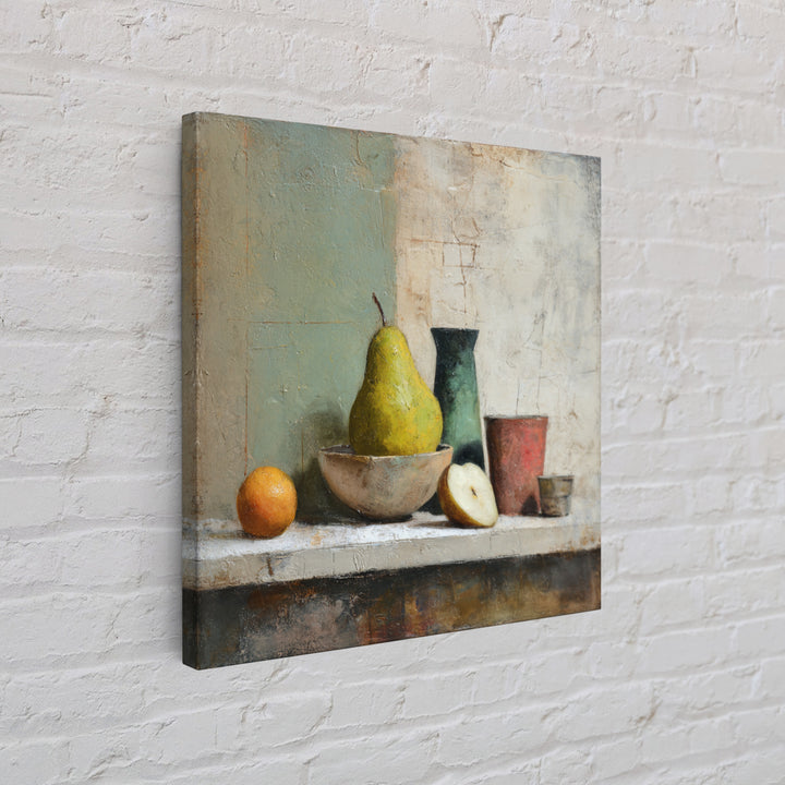 Olive Branch Still Life Framed Canvas Print, Guest Bedroom Art, Gallery Decor, Bedroom Decor, Oil Painting, Guest, GBA-1x1-65