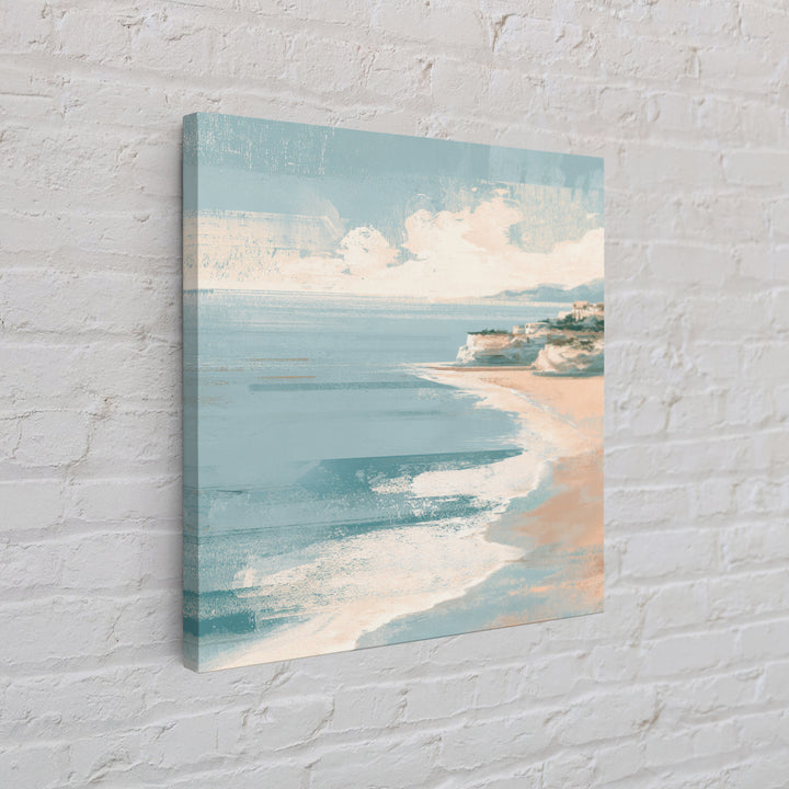 Coastal Dunes in Pale Blue and Sand Canvas Print, Guest Bedroom Art, Room Decor, Bedroom Decor, Fine Art, Guest, GBA-1x1-77