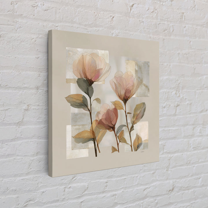 Gentle Botanical Line Drawing Trio Framed Canvas Print, Guest Bedroom Art, Gallery Decor, Bedroom Decor, Fine Art, Guest, GBA-1x1-78
