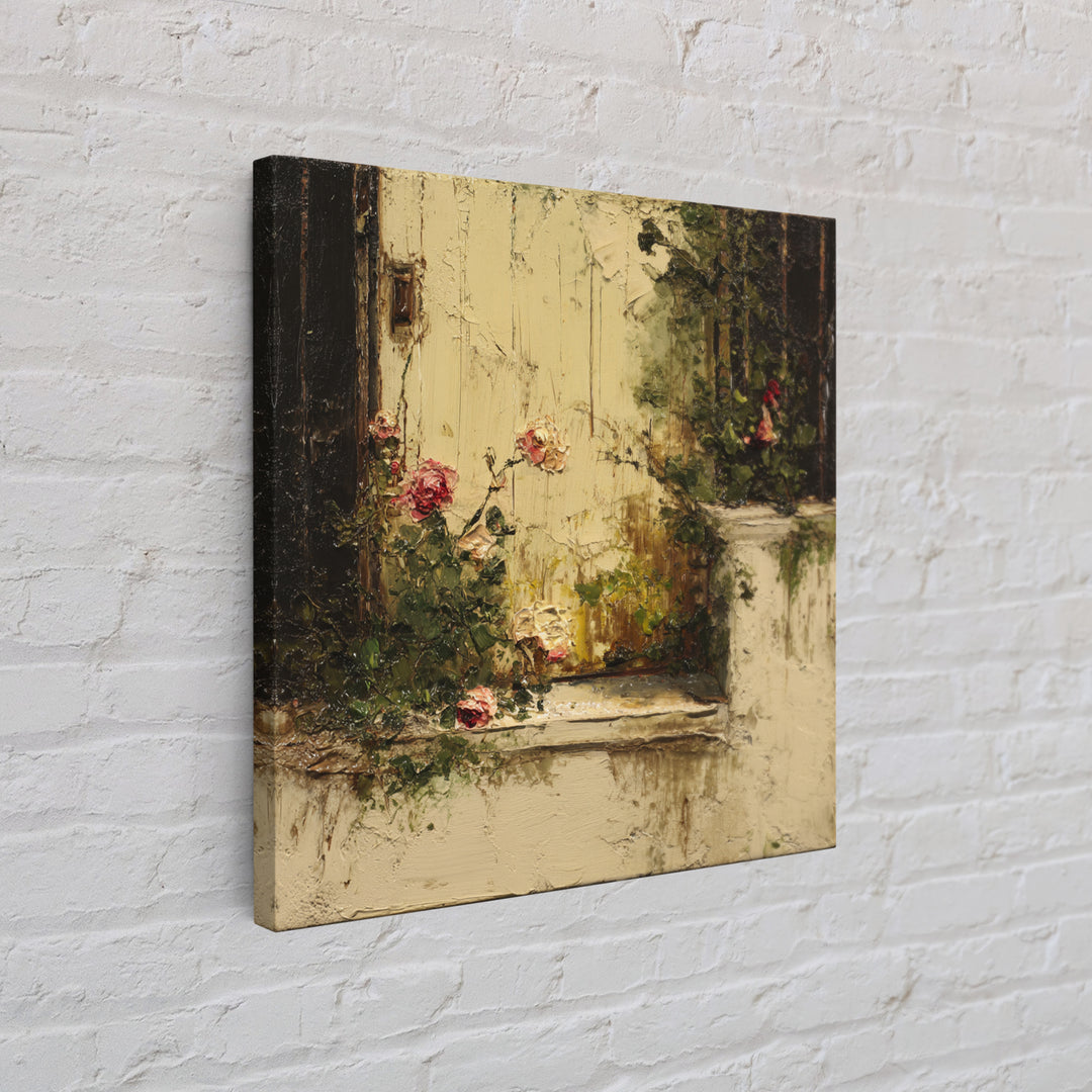 Quiet Horse Pasture at Sunset Framed Canvas Print, Guest Bedroom Art, Luxury Decor, Bedroom Decor, Oil Painting, Guest, GBA-1x1-93
