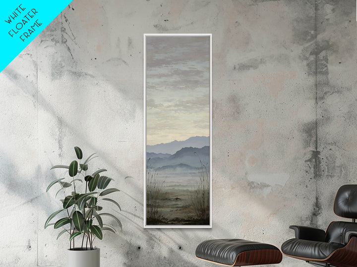 Soft Mountain Horizon Framed Canvas Print, Guest Bedroom Art, Poster, Bedroom Decor, Oil Painting, Guest, Farmhouse Decor, GBA-1x3-19