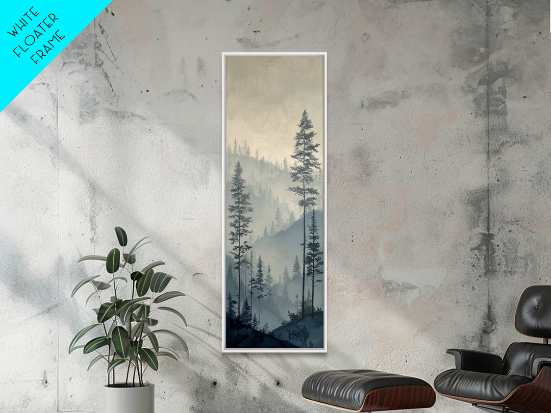 Monochrome Forest Silhouette Canvas Print, Guest Bedroom Art, Wall Decor, Bedroom Decor, Fine Art, Guest, Living Room Decor, GBA-1x3-25