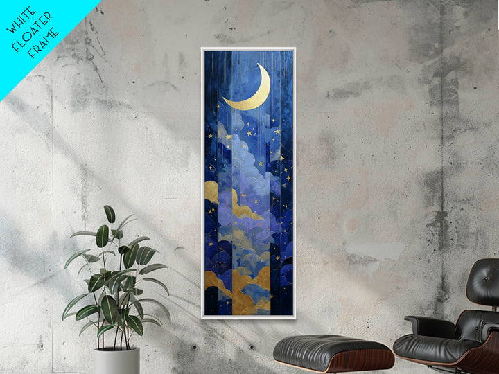Minimal Moon and Stars Composition Canvas Print, Guest Bedroom Art, Room Decor, Bedroom Decor, Fine Art, Guest, GBA-1x3-28