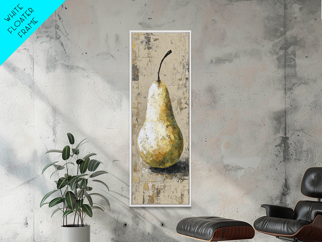 Classic Pear Still Life for Cozy Hospitality Canvas Print, Guest Bedroom Art, Textured Painting, Bedroom Decor, Fine Art, Guest, GBA-1x3-32