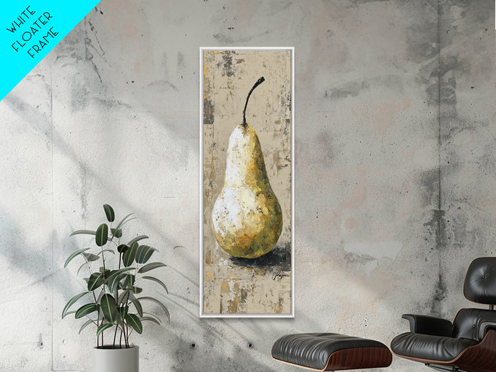 Classic Pear Still Life for Cozy Hospitality Canvas Print, Guest Bedroom Art, Textured Painting, Bedroom Decor, Fine Art, Guest, GBA-1x3-32