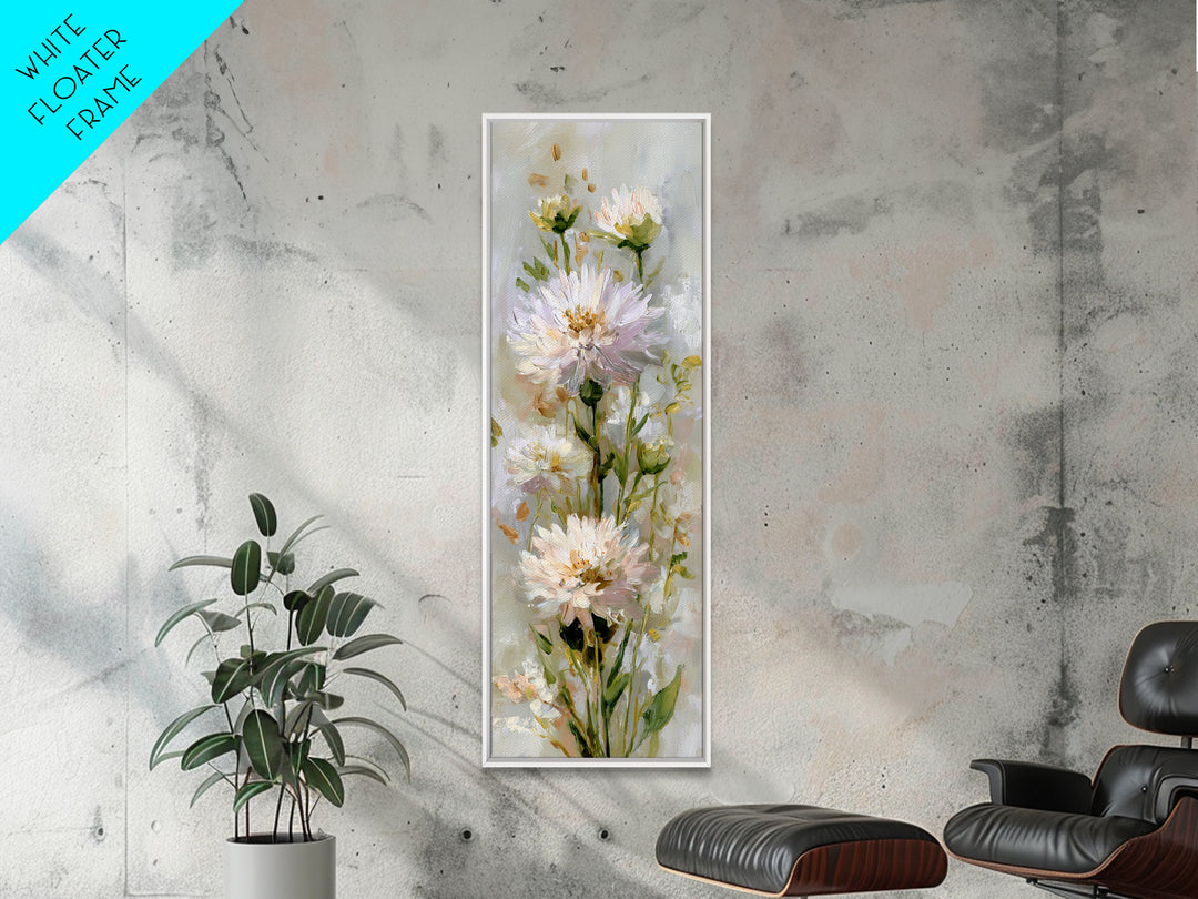 Welcoming Wildflower Bouquet Canvas Print, Guest Bedroom Art, Statement Artwork, Bedroom Decor, Oil Painting, Guest, Wall Decor, GBA-1x3-37