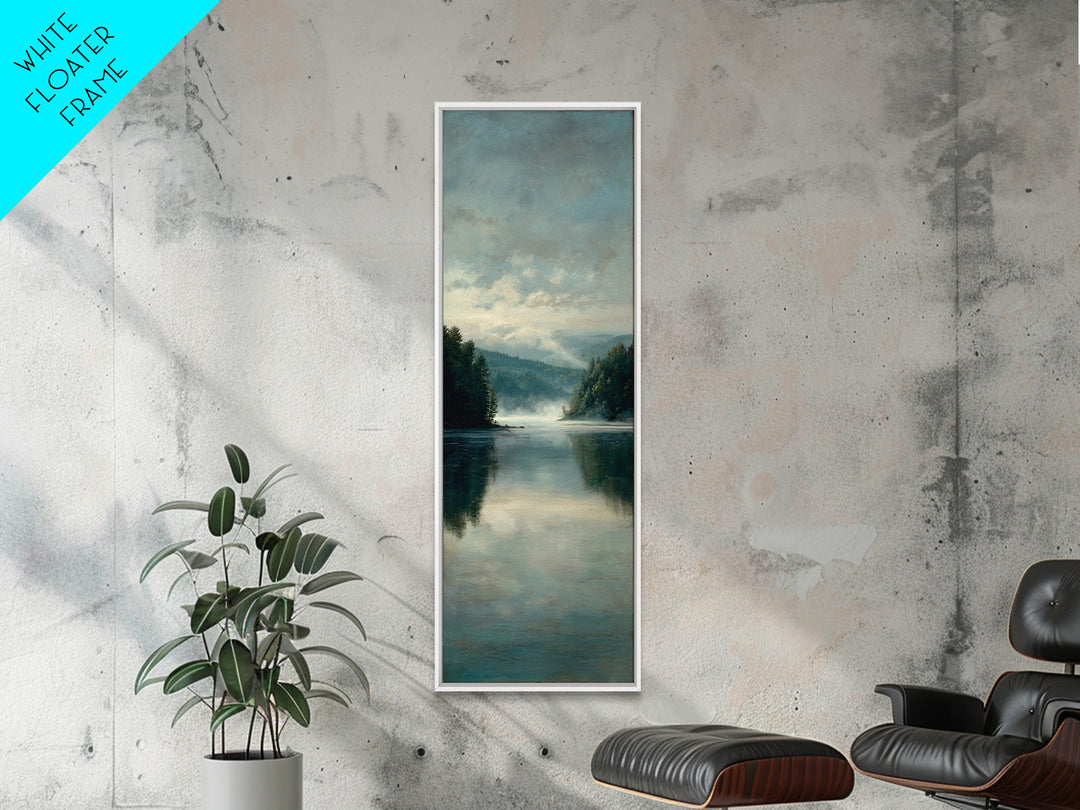 Quiet Lake Landscape at Early Morning Canvas Print, Guest Bedroom Art, Downloadable Prints, Bedroom Decor, Fine Art, Guest, GBA-1x3-38