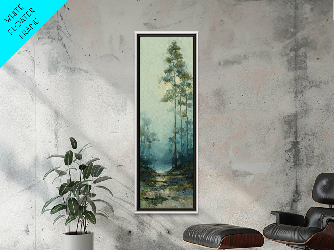 Monochrome Forest Silhouette Canvas Print, Guest Bedroom Art, Downloadable Prints, Bedroom Decor, Fine Art, Guest, Art Print, GBA-1x3-49