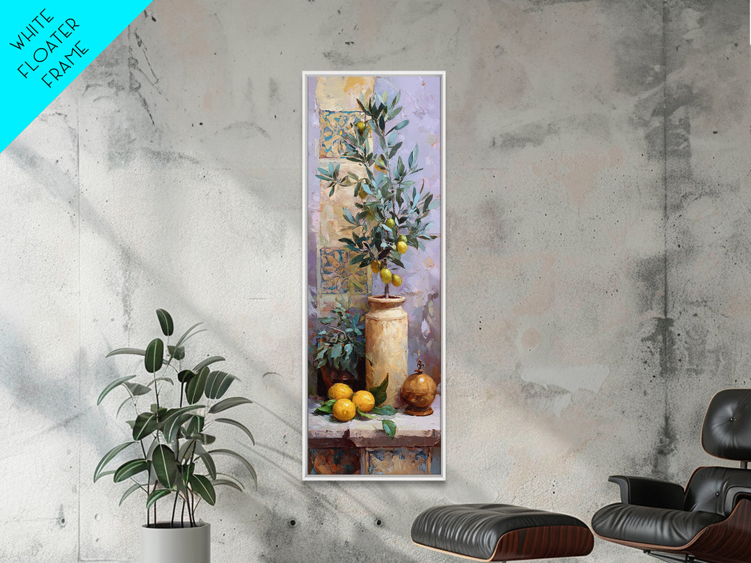 Olive Branch Still Life Canvas Print, Guest Bedroom Art, Trendy Wall Art, Bedroom Decor, Watercolor Art, Guest, GBA-1x3-5