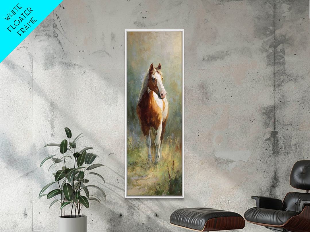 Quiet Horse Pasture at Sunset Canvas Print, Guest Bedroom Art, Fine Art Print, Bedroom Decor, Abstract Art, Guest, Poster, GBA-1x3-57