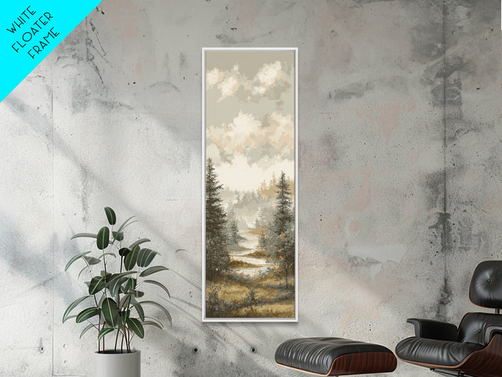 Monochrome Forest Silhouette Canvas Print, Guest Bedroom Art, Prints, Bedroom Decor, Oil Painting, Guest 373, Set of Wall Art, GBA-1x3-73