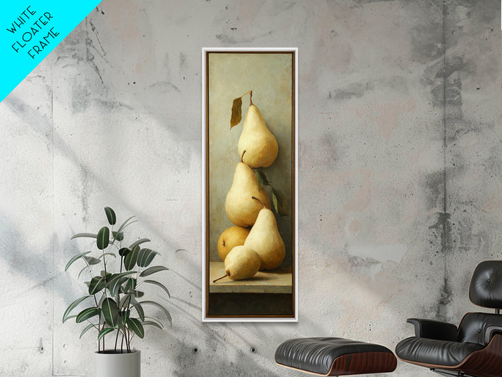 Classic Pear Still Life for Cozy Hospitality Framed Canvas Print, Guest Bedroom Art, Printable Art, Bedroom Decor, Guest, GBA-1x3-80