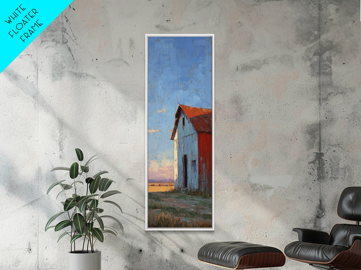 Quiet Horse Pasture at Sunset Canvas Print, Guest Bedroom Art, New Home Gift, Bedroom Decor, Guest, Minimalist Wall Art, GBA-1x3-81