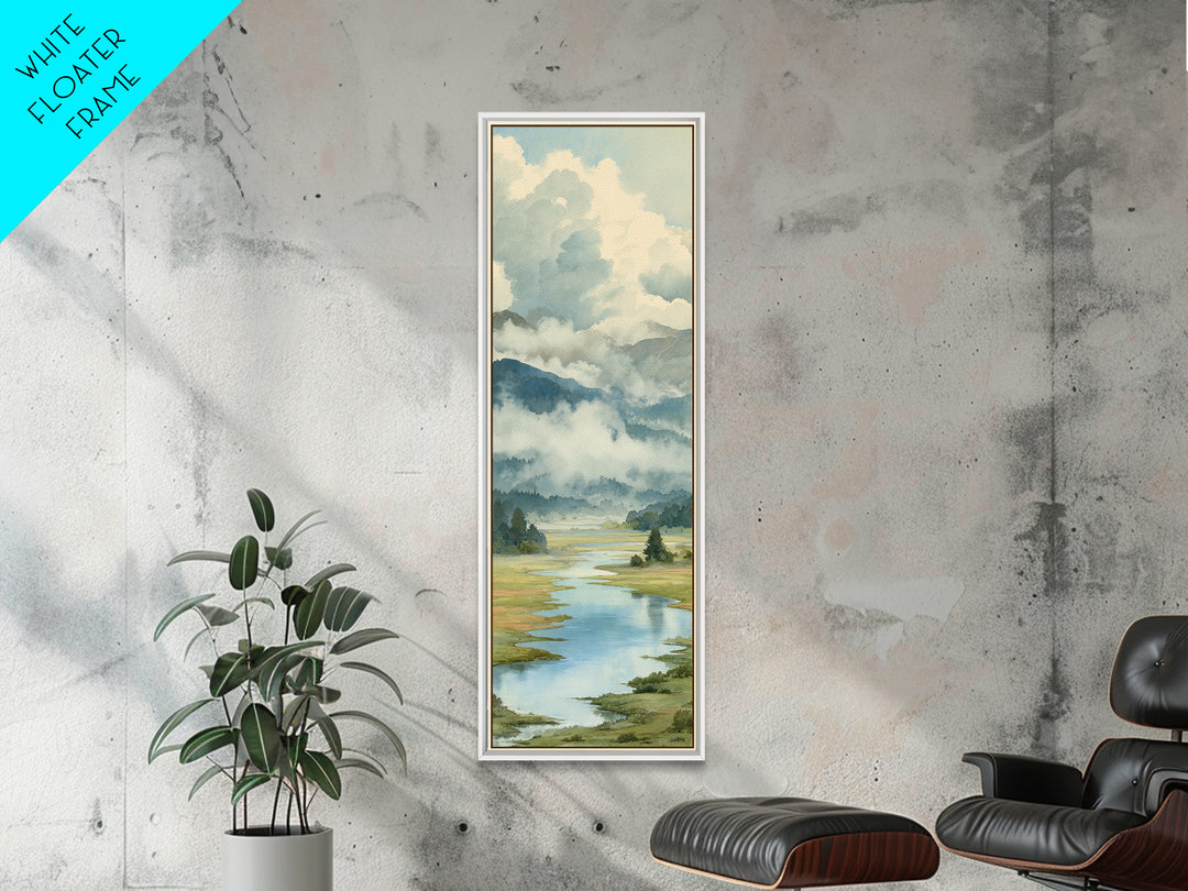 Quiet Lake Landscape at Early Morning Canvas Print, Guest Bedroom Art, Luxury Decor, Bedroom Decor, Fine Art, Guest, Home, GBA-1x3-86