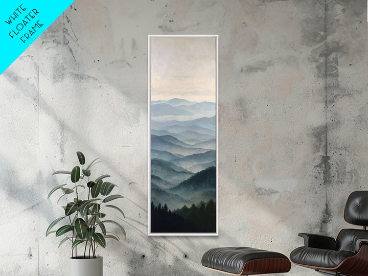 Soft Mountain Horizon Framed Canvas Print, Guest Bedroom Art, Minimalist Wall Art, Bedroom Decor, Fine Art, Guest, Luxury Decor, GBA-1x3-91