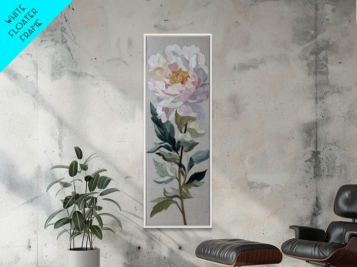 Neutral Peony Painting Canvas Print, Guest Bedroom Art, Minimalist Decor, Bedroom Decor, Abstract Art, Guest, Digital Print, GBA-1x3-93
