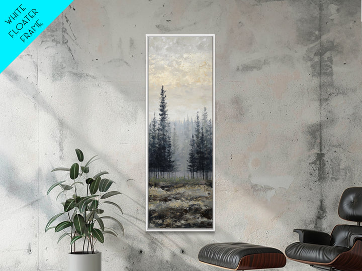 Monochrome Forest Silhouette Canvas Print, Guest Bedroom Art, Farmhouse Wall Art, Bedroom Decor, Fine Art, Guest, GBA-1x3-97