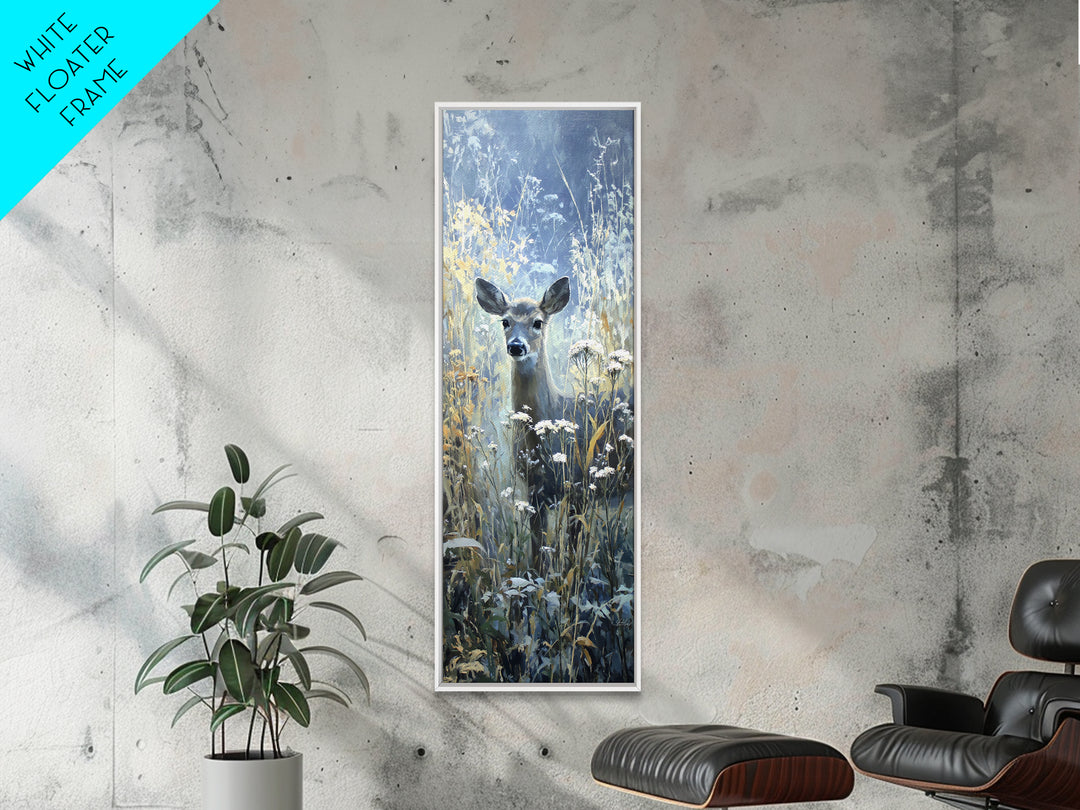 Sunlit Meadow with Delicate Flowers Canvas Print, Guest Bedroom Art, Trendy Wall Art, Bedroom Decor, Watercolor Art, Guest, GBA-1x3-99