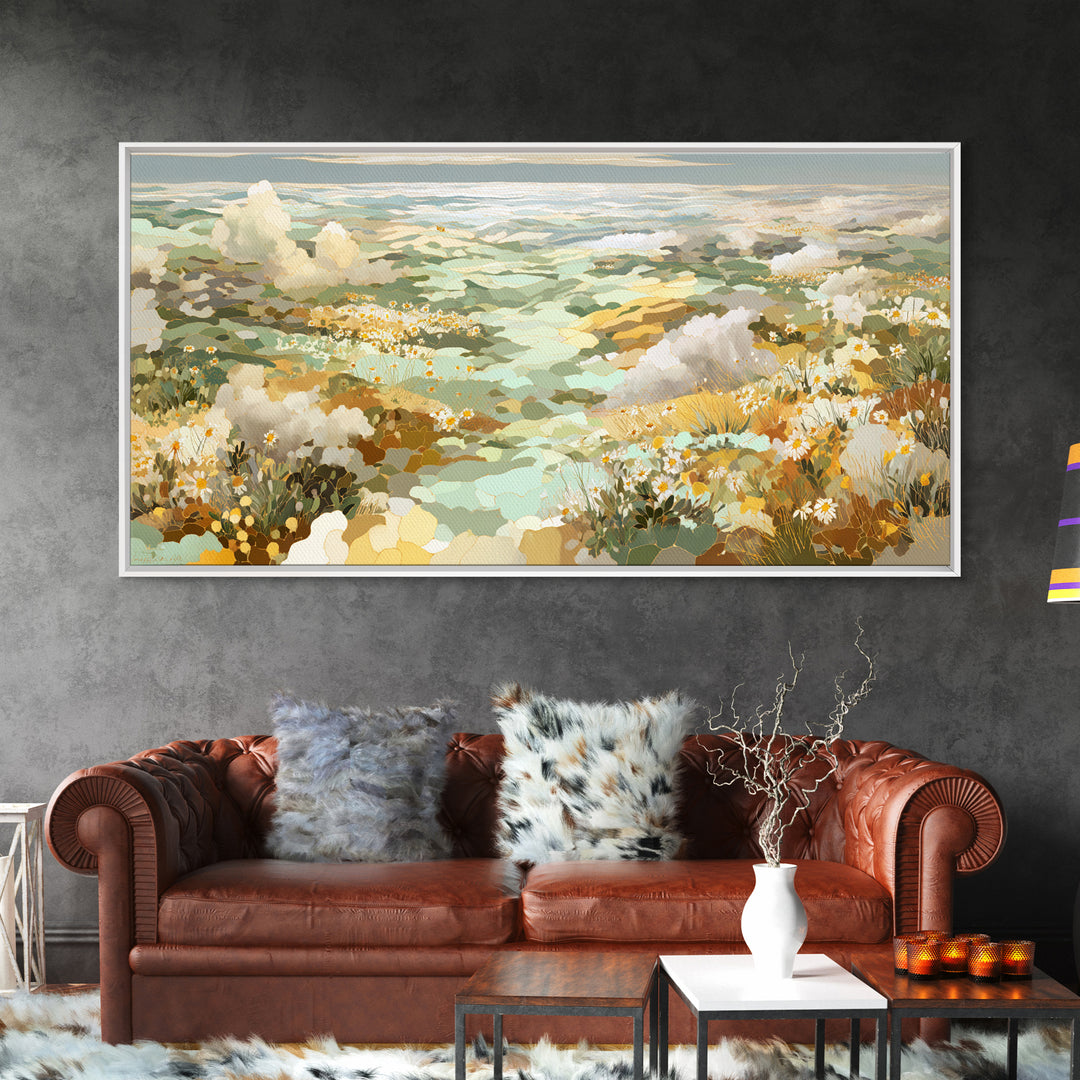 Quiet Horse Pasture at Sunset Canvas Print, Guest Bedroom Art, Contemporary Art, Bedroom Decor, Fine Art, Guest, Digital Print, GBA-2x1-41