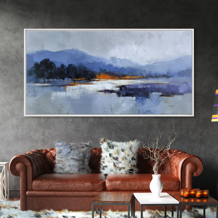 Warm Terracotta Shapes Framed Canvas Print, Guest Bedroom Art, Statement Artwork, Bedroom Decor, Abstract Art, Guest, GBA-2x1-42