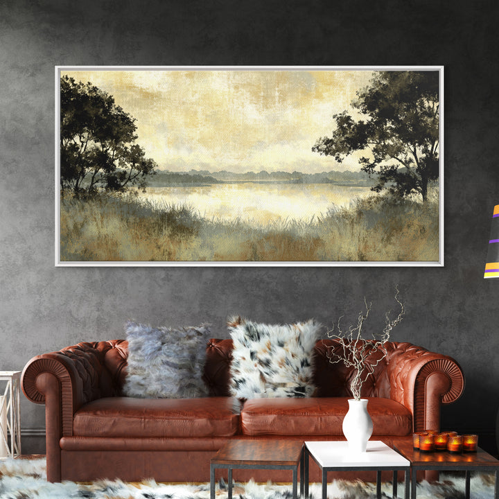 Monochrome Forest Silhouette Canvas Print, Guest Bedroom Art, Wall Decor, Bedroom Decor, Fine Art, Guest, Living Room Decor, GBA-2x1-57