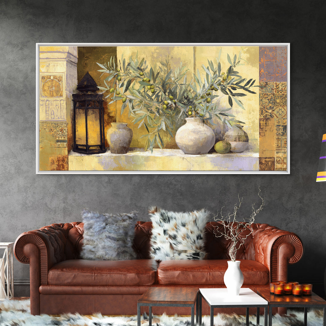 Olive Branch Still Life Canvas Print, Guest Bedroom Art, Digital Prints, Bedroom Decor, Fine Art, Guest, Pink Wall Art, GBA-2x1-61