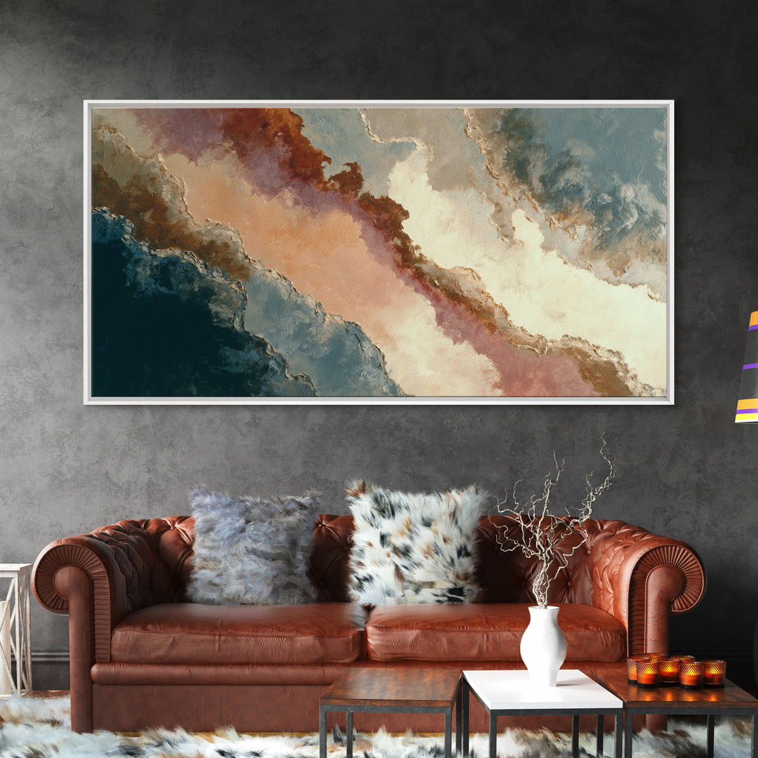 Gentle Rain over Distant Hills Framed Canvas Print, Guest Bedroom Art, Printable Art, Bedroom Decor, Oil Painting, Guest, GBA-2x1-92