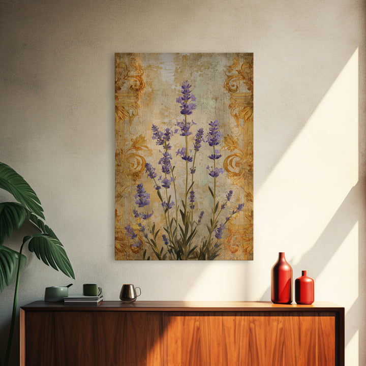 Lavender Field under Pale Sky Canvas Print, Guest Bedroom Art, Fine Art Print, Bedroom Decor, Watercolor Art, Guest, Poster, GBA-2x3-27
