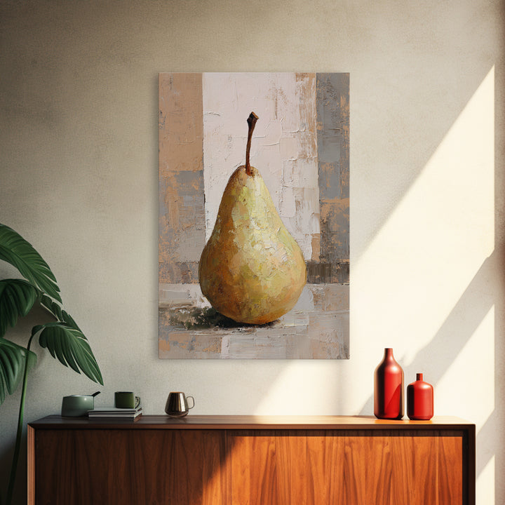 Classic Pear Still Life for Cozy Hospitality Framed Canvas Print, Guest Bedroom Art, Printable Art, Bedroom Decor, Guest, GBA-2x3-28