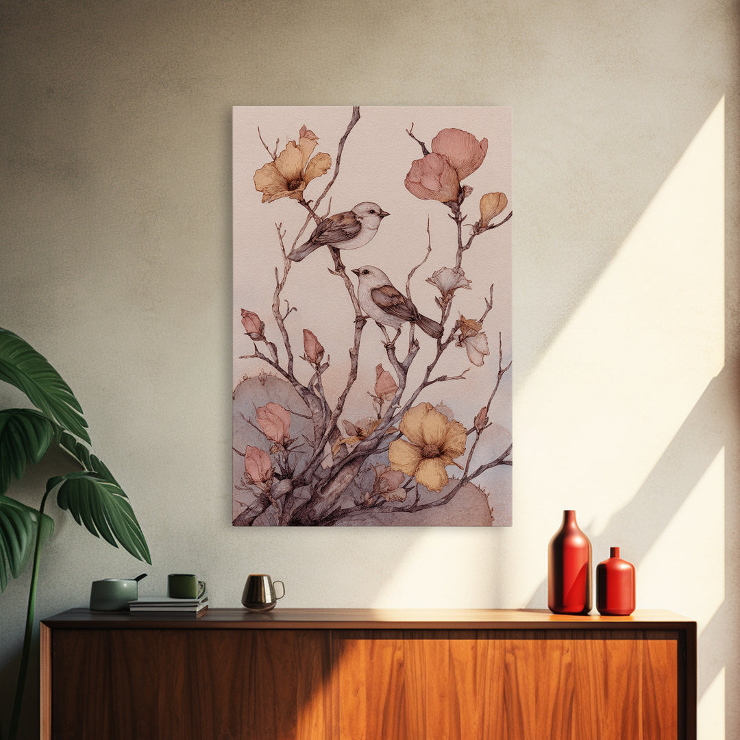 Warm Terracotta Shapes Canvas Print, Guest Bedroom Art, Minimalist Decor, Bedroom Decor, Abstract Art, Guest, Digital Print, GBA-2x3-54