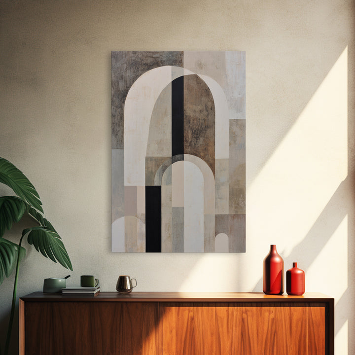 Warm Abstract Arches Framed Canvas Print, Guest Bedroom Art, Wall Decor, Bedroom Decor, Abstract Art, Guest, Living Room Decor, GBA-2x3-59