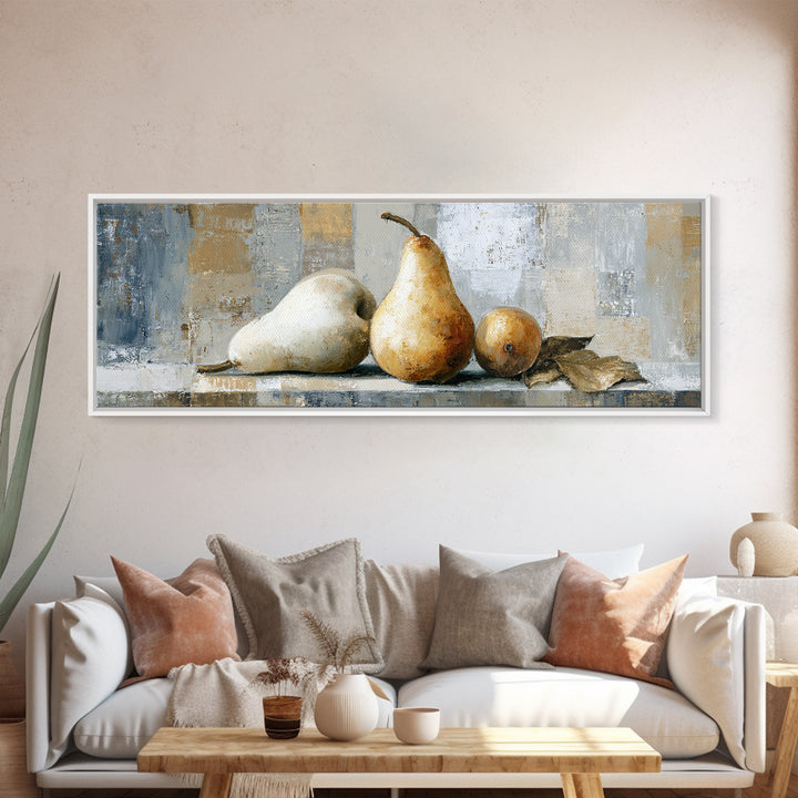 Classic Pear Still Life for Cozy Hospitality Canvas Print, Guest Bedroom Art, Bedroom Prints, Bedroom Decor, Fine Art, Guest, GBA-3x1-36