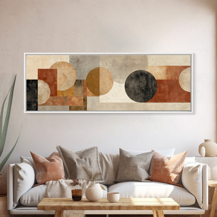 Warm Terracotta Shapes Canvas Print, Guest Bedroom Art, Printable Wall Art, Bedroom Decor, Fine Art, Guest, Bedroom Wall Decor, GBA-3x1-38