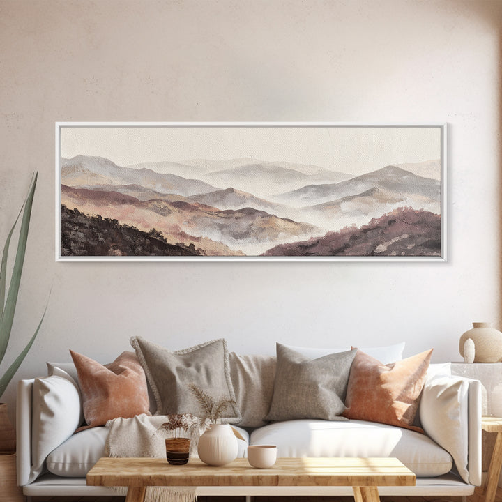 Gentle Rain over Distant Hills Canvas Print, Guest Bedroom Art, Gallery Decor, Bedroom Decor, Fine Art, Guest, Contemporary Art, GBA-3x1-40
