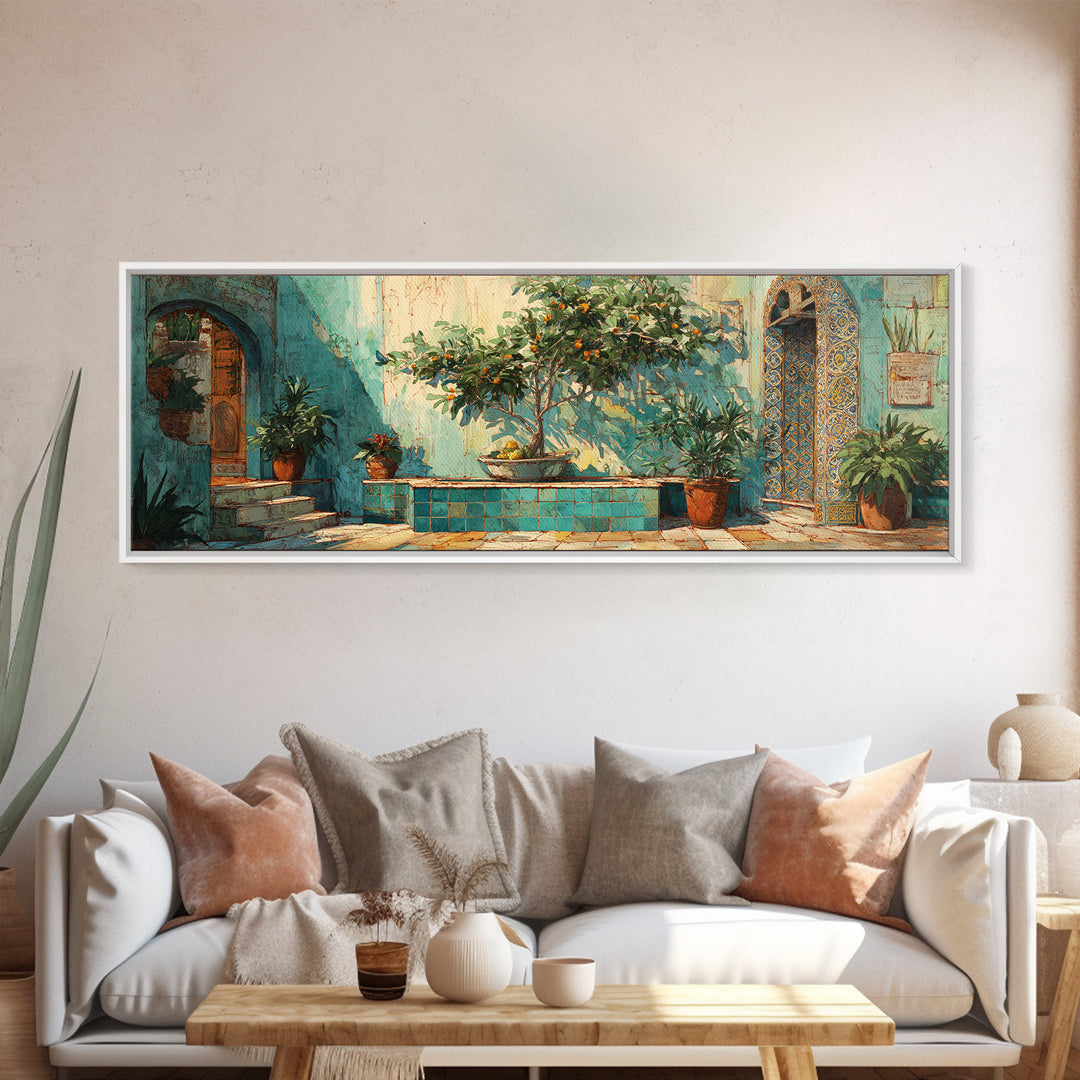 Olive Branch Still Life Framed Canvas Print, Guest Bedroom Art, Cat Wall Art, Bedroom Decor, Watercolor Art, Guest, GBA-3x1-57