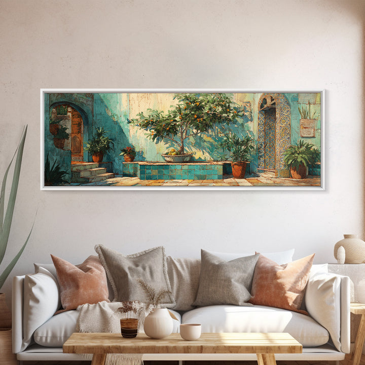 Olive Branch Still Life Framed Canvas Print, Guest Bedroom Art, Cat Wall Art, Bedroom Decor, Watercolor Art, Guest, GBA-3x1-57