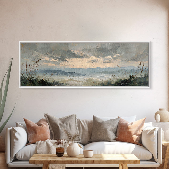 Romantic Cloudscape in Blush and Ivory Canvas Print, Guest Bedroom Art, Framed Wall Art, Bedroom Decor, Fine Art, Guest, GBA-3x1-75